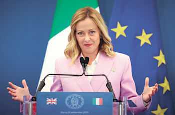 ראש ממשלת איטליה ג'ורג'ה מלוני / צילום: ap, Phil Noble ראש ממשלת איטליה ג'ורג'ה מלוני / צילום: ap, Phil Noble