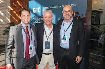 אילן גרינבוים, יו''ר EFG ישראל, דניאל מאריי, סגן מנהל ההשקעות הראשי של הבנק השוויצרי עם רביב צולר, לשעבר מנכ''ל ICL / צילום: חן גלילי אילן גרינבוים, יו''ר EFG ישראל, דניאל מאריי, סגן מנהל ההשקעות הראשי של הבנק השוויצרי עם רביב צולר, לשעבר מנכ''ל ICL / צילום: חן גלילי