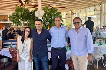 יובל גביש, דודי לוי, יוסי יהושוע ועדי רגב באירוע אמפא קפיטל / צילום: פרטי יובל גביש, דודי לוי, יוסי יהושוע ועדי רגב באירוע אמפא קפיטל / צילום: פרטי