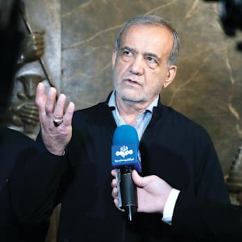 נשיא איראן מסעוד פזשכיאן / צילום: ap, Vahid Salemi