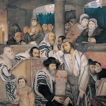 ציור מאת מאוריצי גוטליב / צילום: אברהם חי