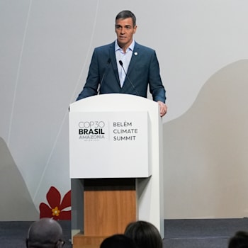 ראש ממשלת ספרד, פדרו סאנצ'ז / צילום: ap, Fernando Llano ראש ממשלת ספרד, פדרו סאנצ'ז / צילום: ap, Fernando Llano