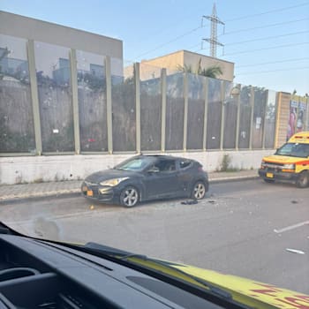 האזור בו נפגעה האישה הבוקר במרכז הארץ / צילום: מד''א