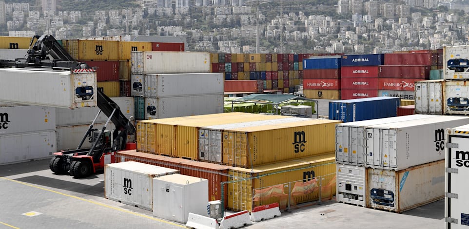 נמל חיפה, עומס מכולות / צילום: פאול אורלייב