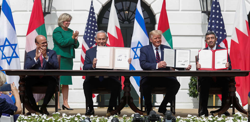 חתימת הסכמי אברהם עם איחוד האמירויות / צילום: Reuters, תום ברנר