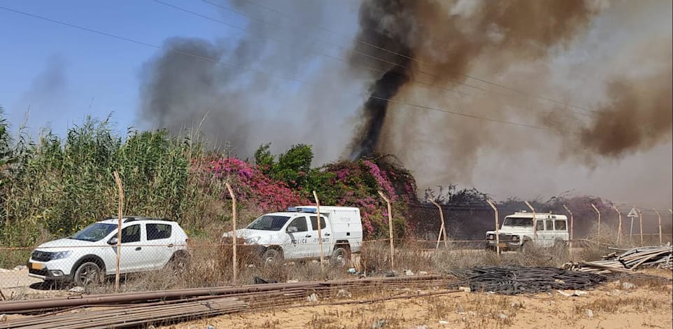 פגיעה הישירה בבית אריזה במועצה איזורית אשכול / צילום: דובר זק"א