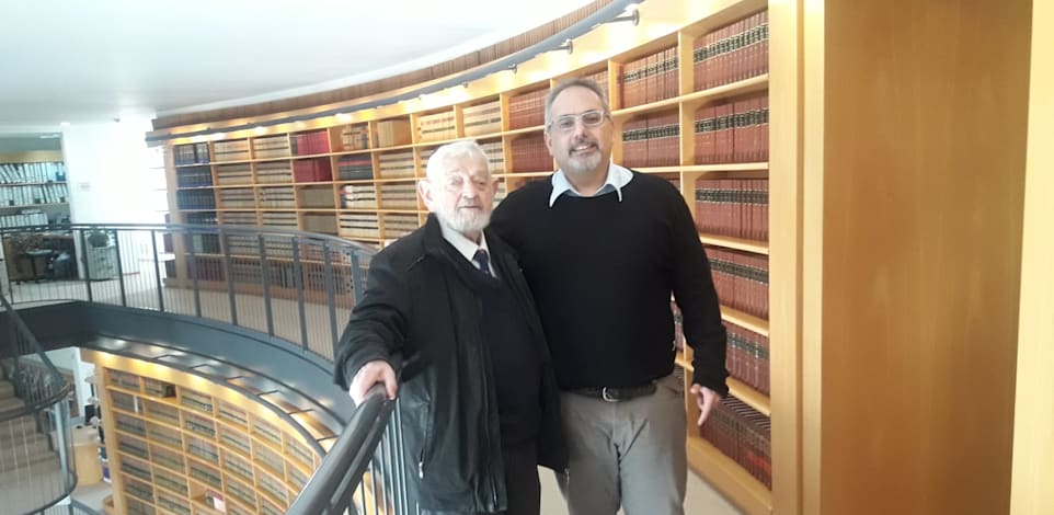 פרופ' יובל אלבשן ושופט העליון בדימוס צבי טל / צילום: פרופ' יובל אלבשן, צילום פרטי