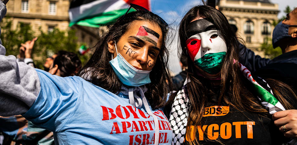 הפגנה פרו-פלסטינית בפריז במאי האחרון / צילום: Reuters, Xose Bouzas / Hans Lucas