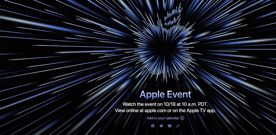 ההודעה של אפל על אירוע ההשקה / צילום: צילום מסך