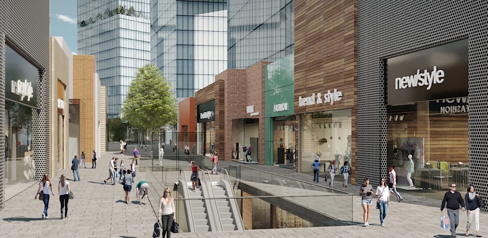 מתחם קניאל בפתח תקווה / הדמיה: אמיר מן עמי שנער אדריכלים ומתכנני ערים בע''מ