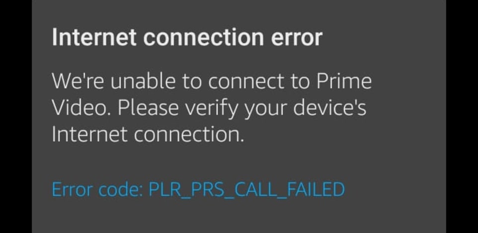 הודעת תקלה בשירותי אמזון פריים / צילום: צילום מסך