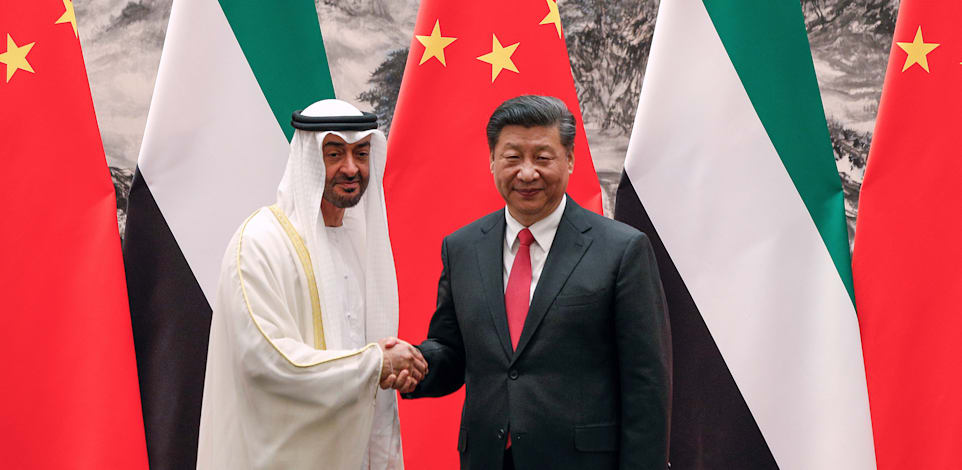 יורש העצר של האמירויות מוחמד בין זאייד נפגש עם נשיא סין שי ג'ינפינג ב-2019 / צילום: Associated Press, Andy Wong