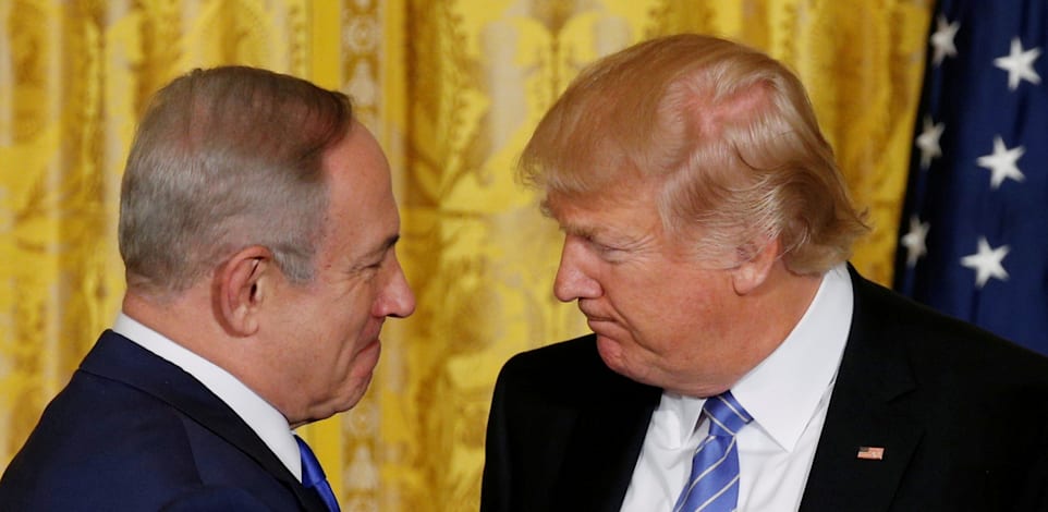 נתניהו וטראמפ בימים טובים יותר / צילום: Reuters, Kevin Lamarque