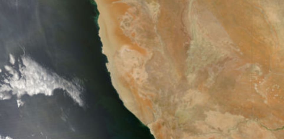 צילום לוויני של האזור של מדבר נמיביה / צילום: נאס''א