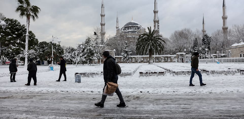 שלג באיסטנבול, השבוע / צילום: Reuters, Umit Bektas