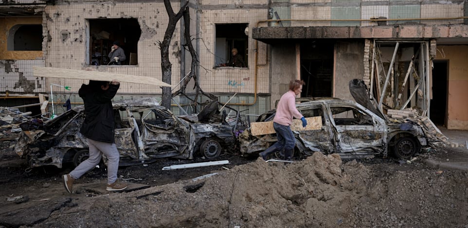 קייב, מוקדם יותר היום / צילום: Associated Press, Vadim Ghirda