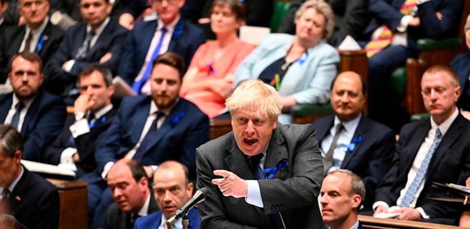 רה''מ בריטניה, בוריס ג'ונסון בפרלמנט הבריטי / צילום: Associated Press