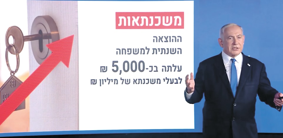 נתניהו מציג את התוכנית הכלכלית של הליכוד / צילום: מתוך דף הפייסבוק של נתניהו