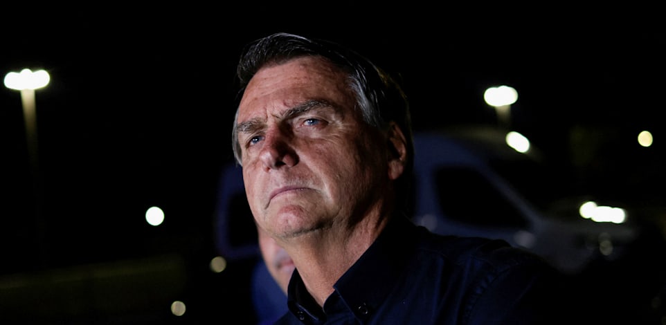 נשיא ברזיל המכהן ז'איר בולסונארו. הגיע למקום השני אחרי מועמד השמאל / צילום: Reuters, UESLEI MARCELINO