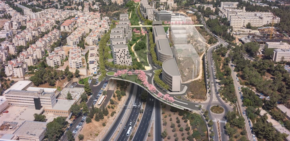 קירוי כביש בגין בירושלים / הדמיה: דגן פתרונות ויזואליים וקולקר קולקר אפשטיין אדריכלים