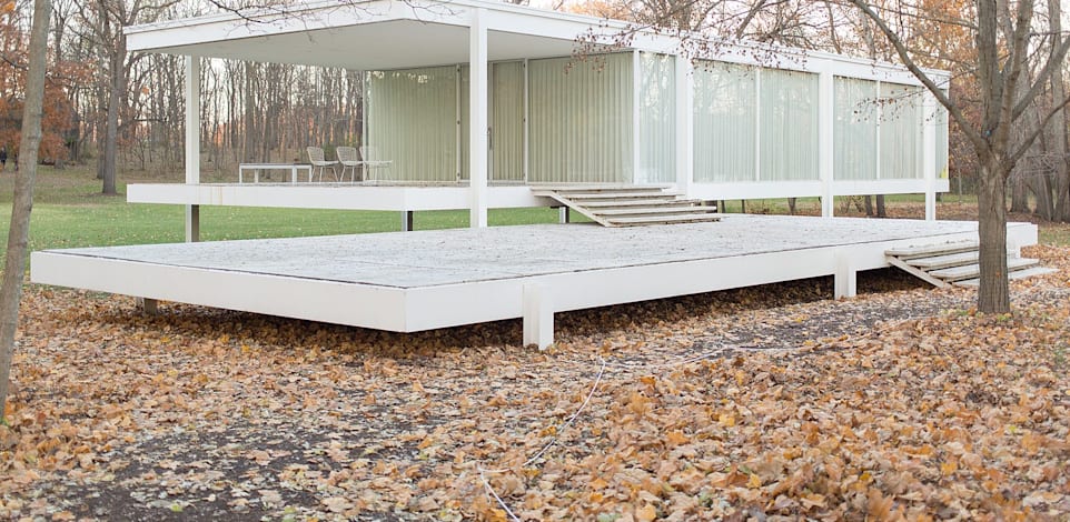 בית פארנסוורת' בפלאנו, אילינוי. היצירה האהובה ביותר של מיס ון דר רוהה / צילום: ויקיפדיה