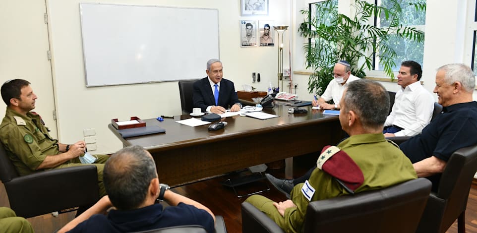 נתניהו בדיון בקריה / צילום: חיים צח לע"מ