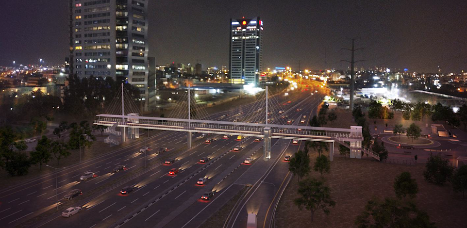 הדמיית גשר אם המושבת מצפון / צילום: נת''ע