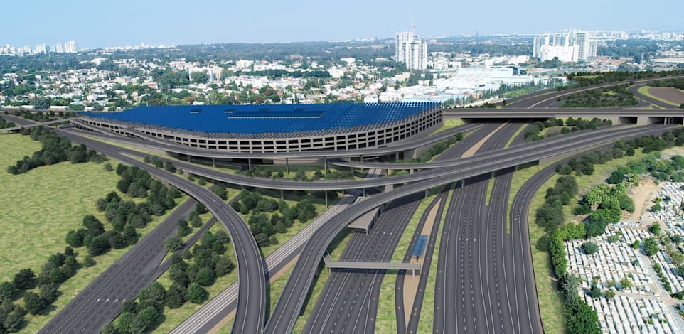 פרויקט הנתיבים המהירים וה''האבים'' התחבורתיים בכביש 5 / הדמיה: נתיבי איילון | ארקאפקט עדי באונו