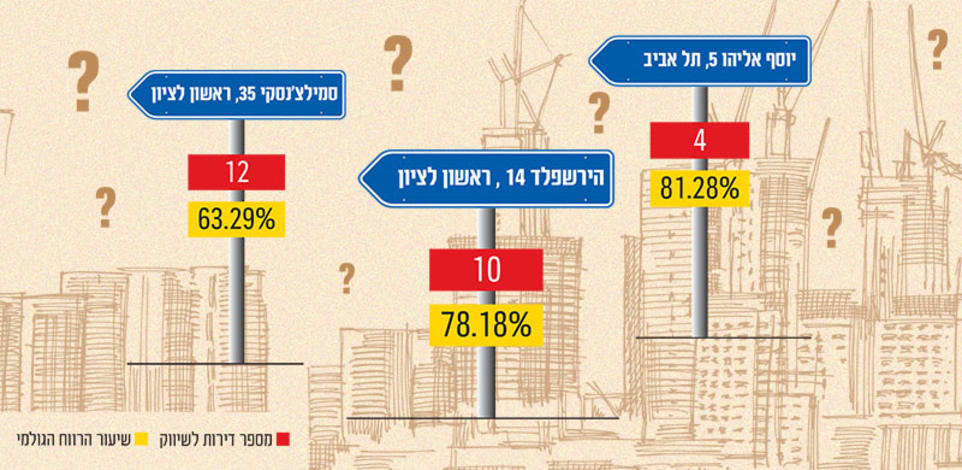 הפרויקטים שבהם צופה ''יוזמות'' רווחיות גולמית גבוהה