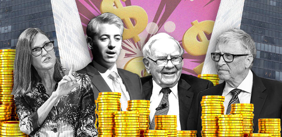 ביל גייטס, וורן באפט, ביל אקמן, קתי ווד / צילום: ap, Brendan McDermid, Richard Brian,  Andres Kudack, Nati Harnik,