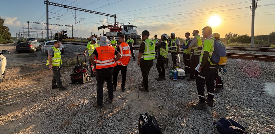 עבודות הבטיחות ברכבת ישראל לאחר האירוע באוגוסט / צילום: רכבת ישראל