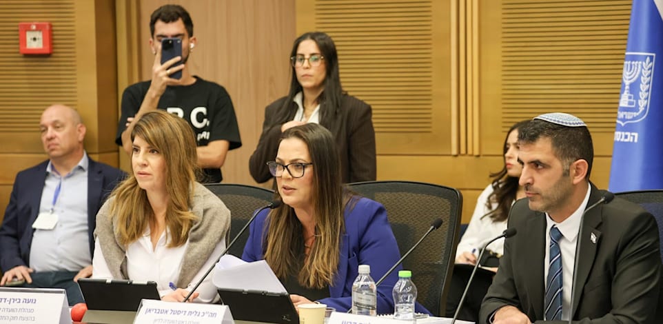 שר התקשורת שלמה קרעי וח''כ גלית דיסטל אטרביאן בדיונים בוועדה לדיון בהצעת חוק התקשורת / צילום: דני שם טוב, דוברות הכנסת
