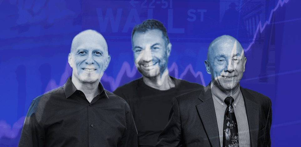 מימין: ראסל אלוונגר, אילן טוויג, דייוויד קוסטמן / צילום: ענבל מרמרי, באדיבות נאבן, נועם גלאי