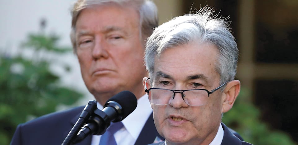 ג'רום פאוול, יו''ר הפדרל ריזרב ונשיא ארה''ב דונלד טראמפ / צילום: Reuters, Carlos Barria