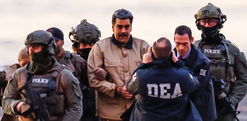 מדורו מובל באזיקים לבית המשפט בניו יורק / צילום: Reuters, Eduardo Munoz