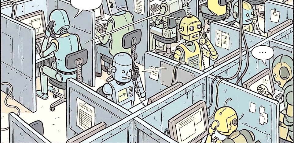 חפשו את הנציג האנושי / צילום: AI