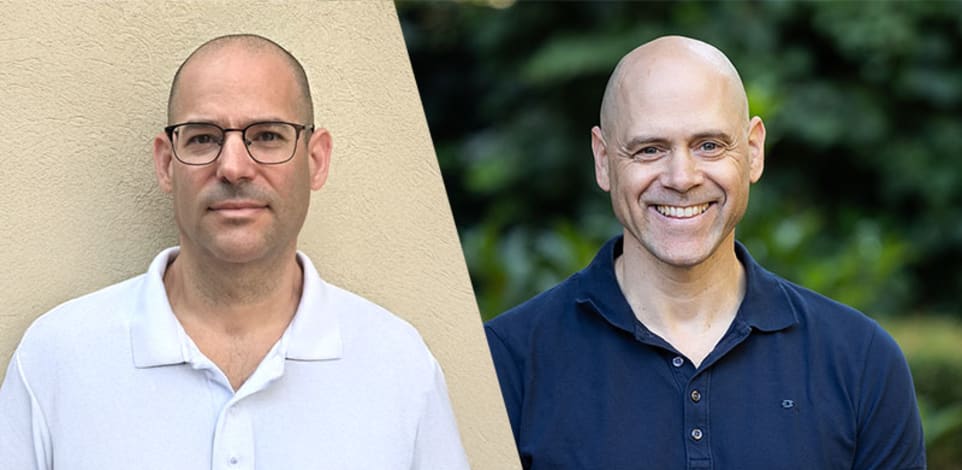 מימין: נוחיק סמל, מנכ''ל סוני סמיקונדקטור ישראל, דדי ילין, מנהל מרכז הפיתוח בישראל של ARM / צילומים: מארק נומדר, יח''צ