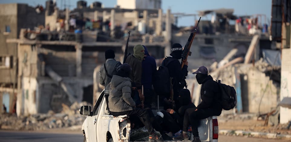 כוחות חמאס בעזה / צילום: Reuters, Majdi Fathi