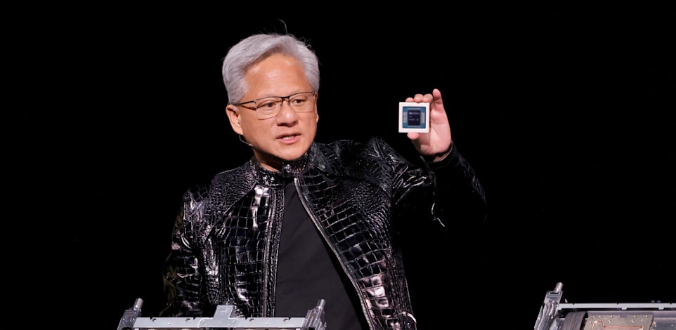 מנכ״ל אנבידיה, ג׳נסן הואנג, בכנס GTC / צילום: Reuters