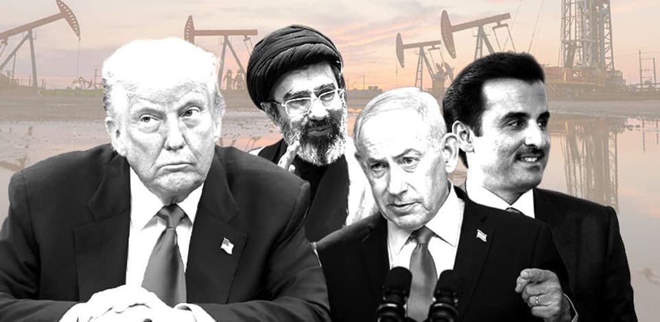 בן חמד אל תאני, נתניהו, חמינאי הבן וטראמפ / צילום: AP-Matt Dunham, נעם ריבקין פנטון-הארץ, reuters-Rouzbeh Fouladi/ZUMA Wire