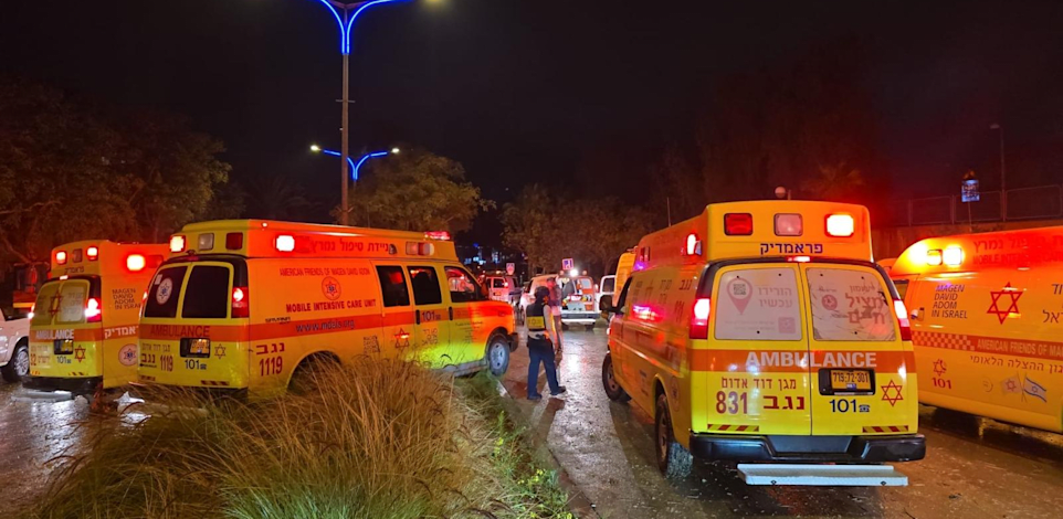 הזירה בערד / צילום: מד''א