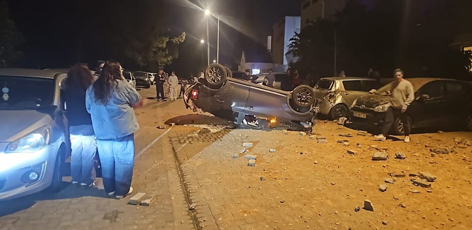 איזור נפילה בראש העין, הערב / צילום: כבאות והצלה