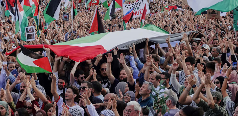 הפגנה פרו־פלסטינית בגרמניה / צילום: ap, Michael Probst
