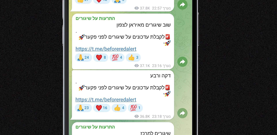 צילום מסך מטלגרם