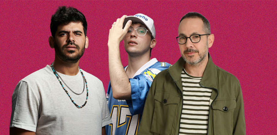 המוזיקאי נדב רביד, הזמר שחר טבוך והמפיק המוזיקלי בן שופן / צילומים: אור דנון, גבע טלמור ופיני סילוק