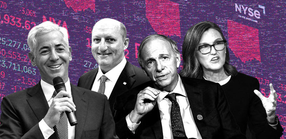 קתי ווד, וורן באפט, ריי דליו, ביל אקמן, גרג אייבל / צילומים: AP, REUTERS