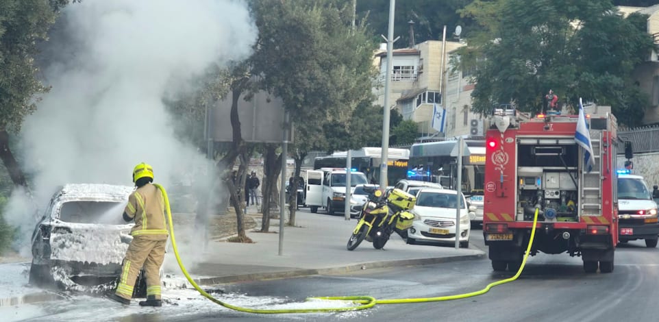 זירת ניסיון החיסול של איציק בר-מוחא בירושלים / צילום: מד''א