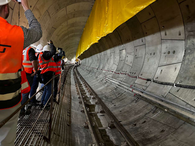 עבודות על הקו הירוק של הרכבת הקלה / צילום: בר לביא עבודות על הקו הירוק של הרכבת הקלה / צילום: בר לביא