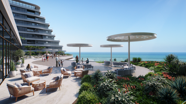 מרפסת בר צופה לים / הדמיה: 3DVISION