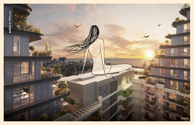 הקמפיין של פרויקט ''זוהי תל אביב בשדה דב'' של חברת מבנה, קבוצת לוינשטין ומטרופוליס / הדמיה: 3division, Art by Koketit
